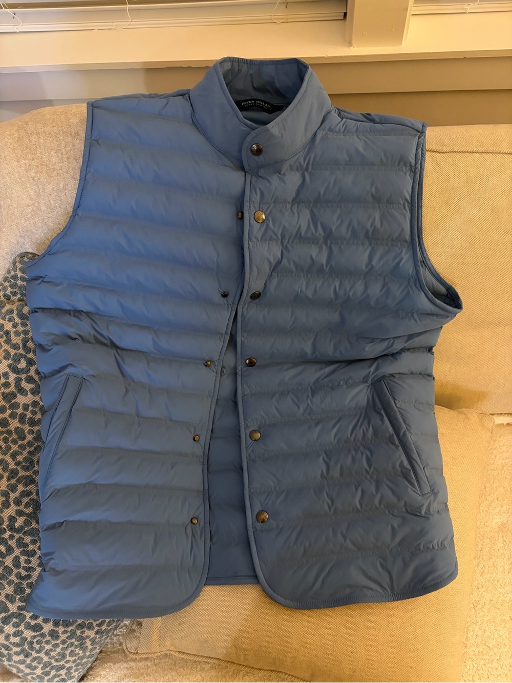 Peter Millar Powder Blue Quilted Puffer Jacket